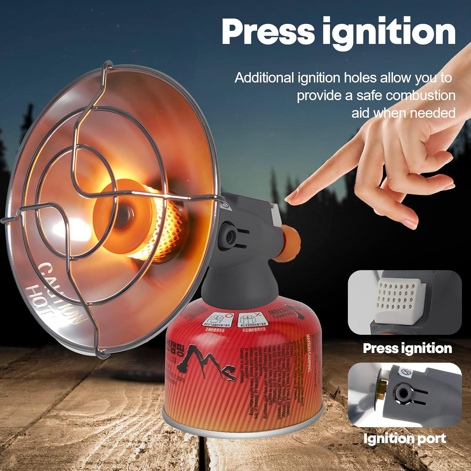 Portable Gray Propane Radiant Outdoor Heater