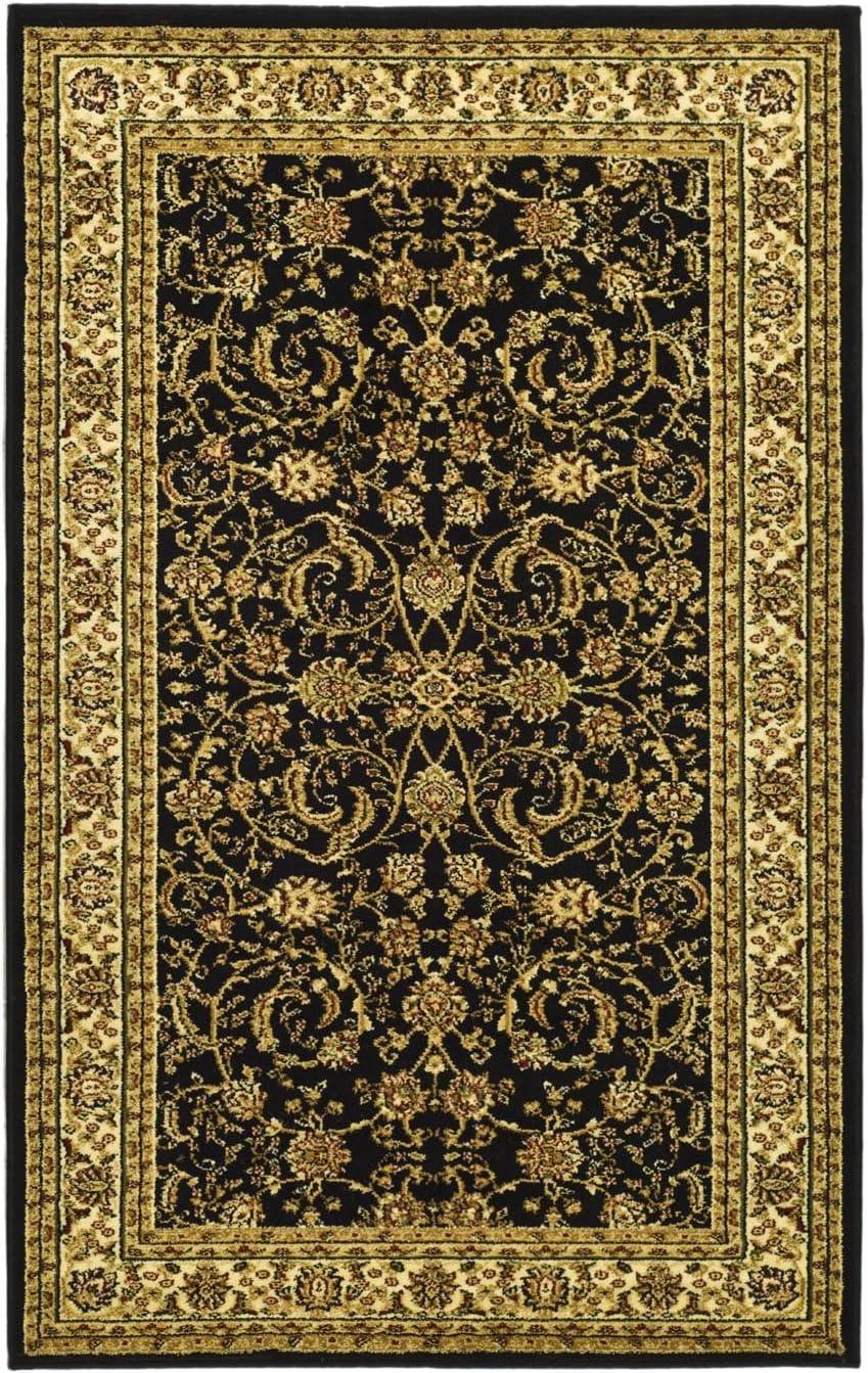 Lyndhurst LNH219 Power Loomed Accent Rug - Black/Ivory - 3'3"x5'3" - Safavieh.