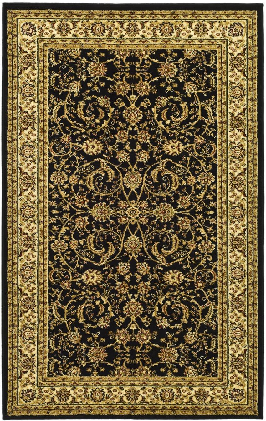 Lyndhurst LNH219 Power Loomed Accent Rug - Black/Ivory - 3'3"x5'3" - Safavieh.