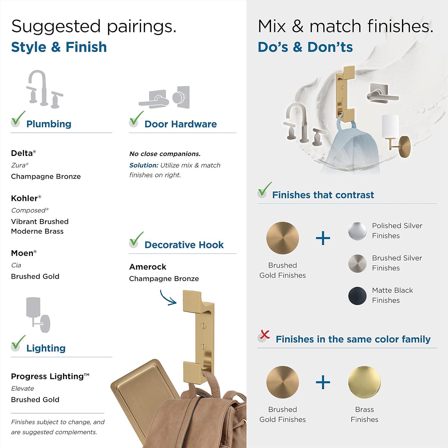 Bray Contemporary Double Prong Decorative Wall Hook