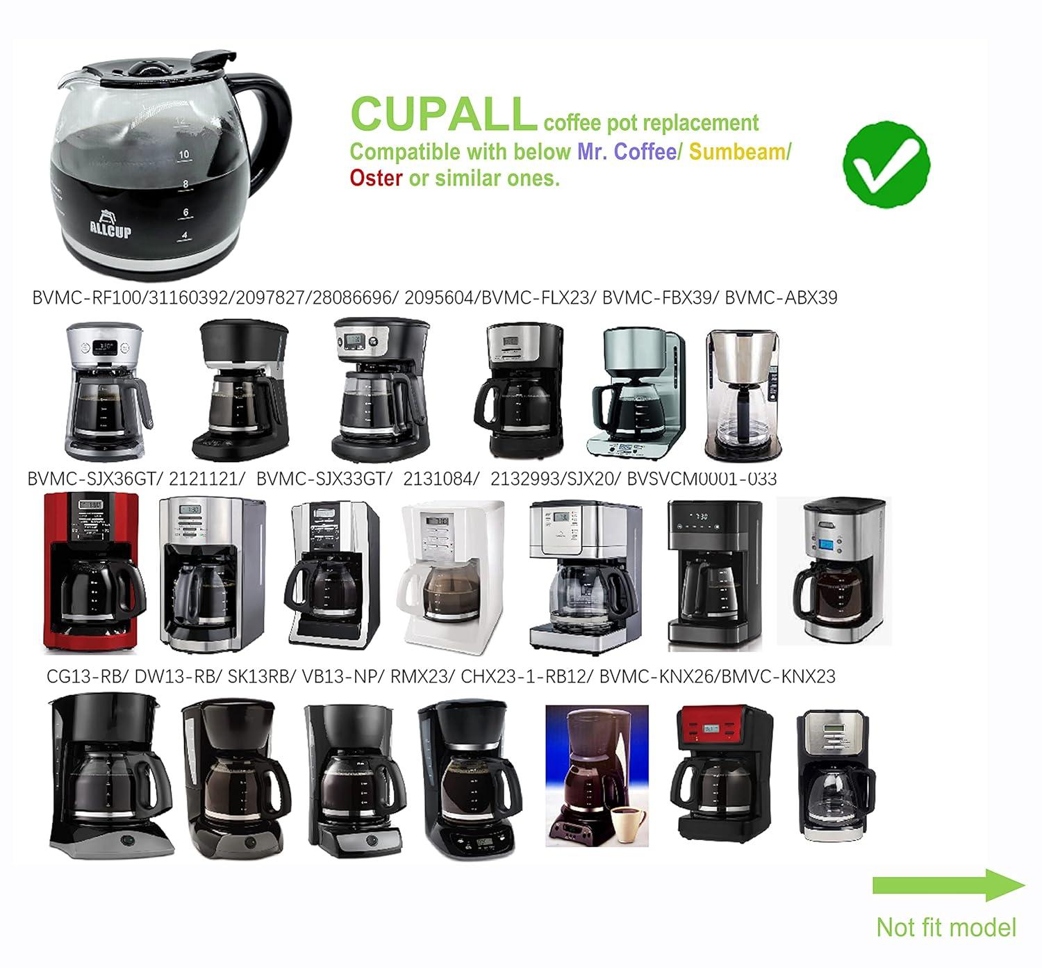 Glass Coffee pot replacement for Keurig K-DUO Essentials 5000 Coffee Maker