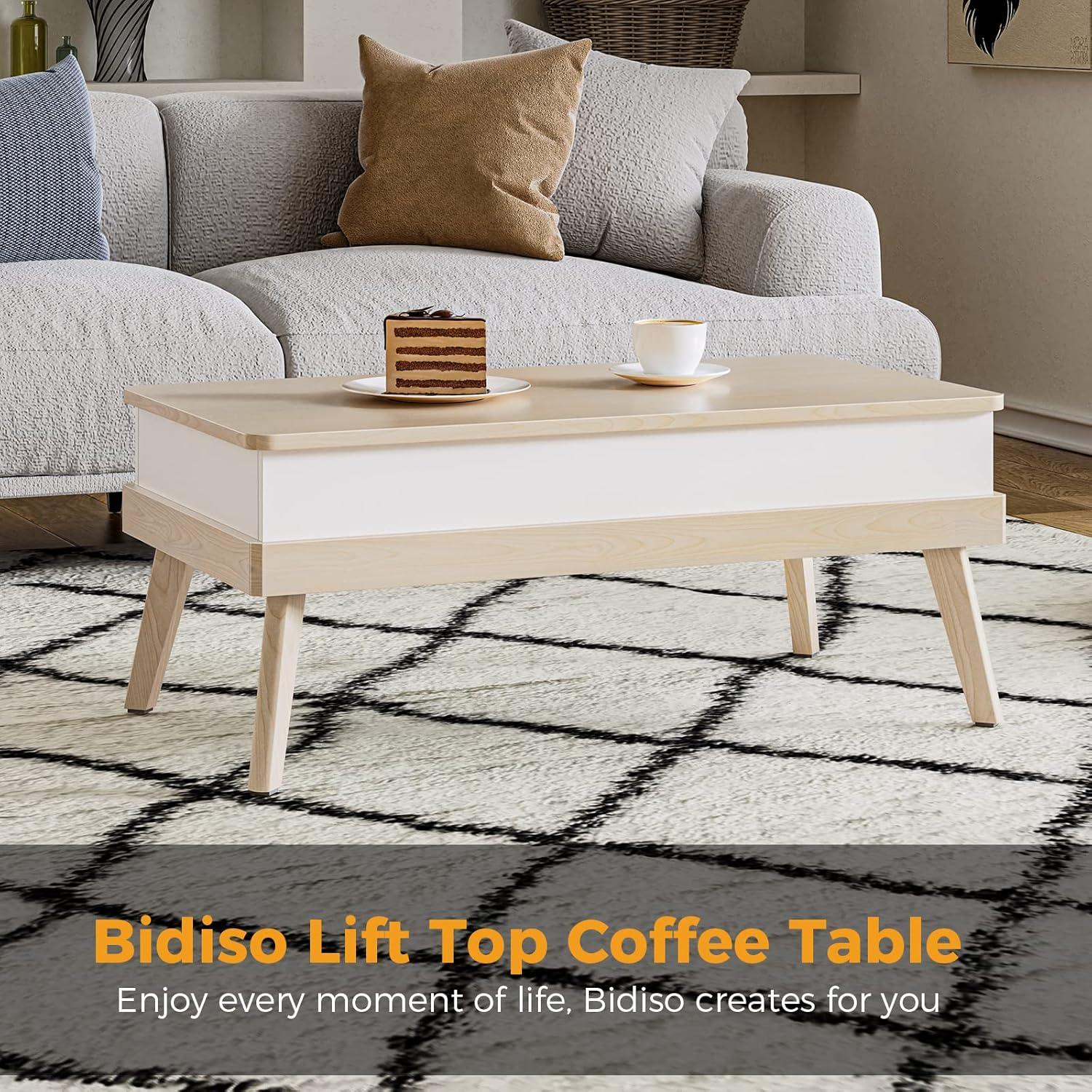 Charter Oak Lift-Top Coffee Table with Hidden Storage