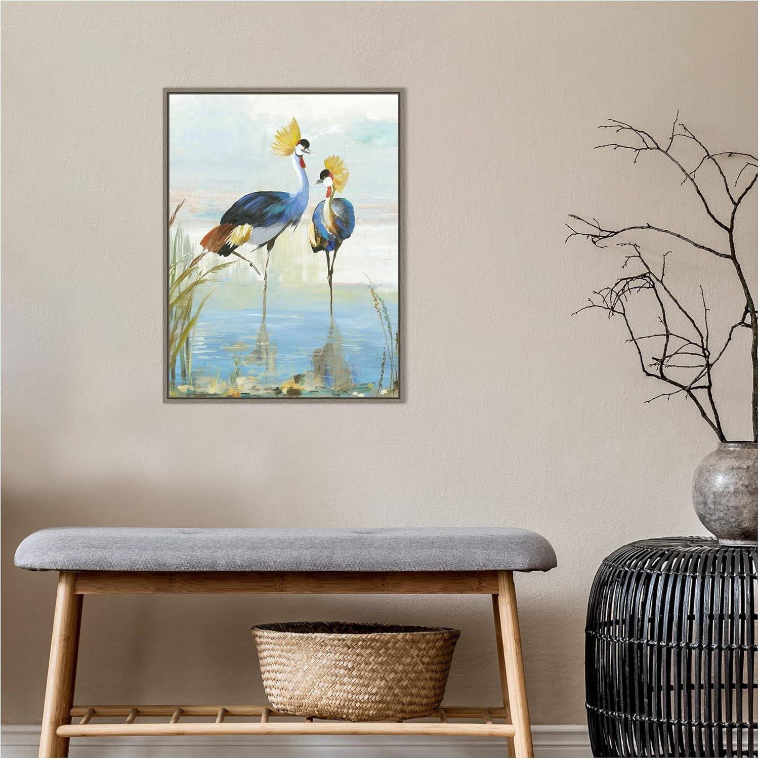 Amanti Art Heron Pairing by Aimee Wilson Framed Canvas Wall Art