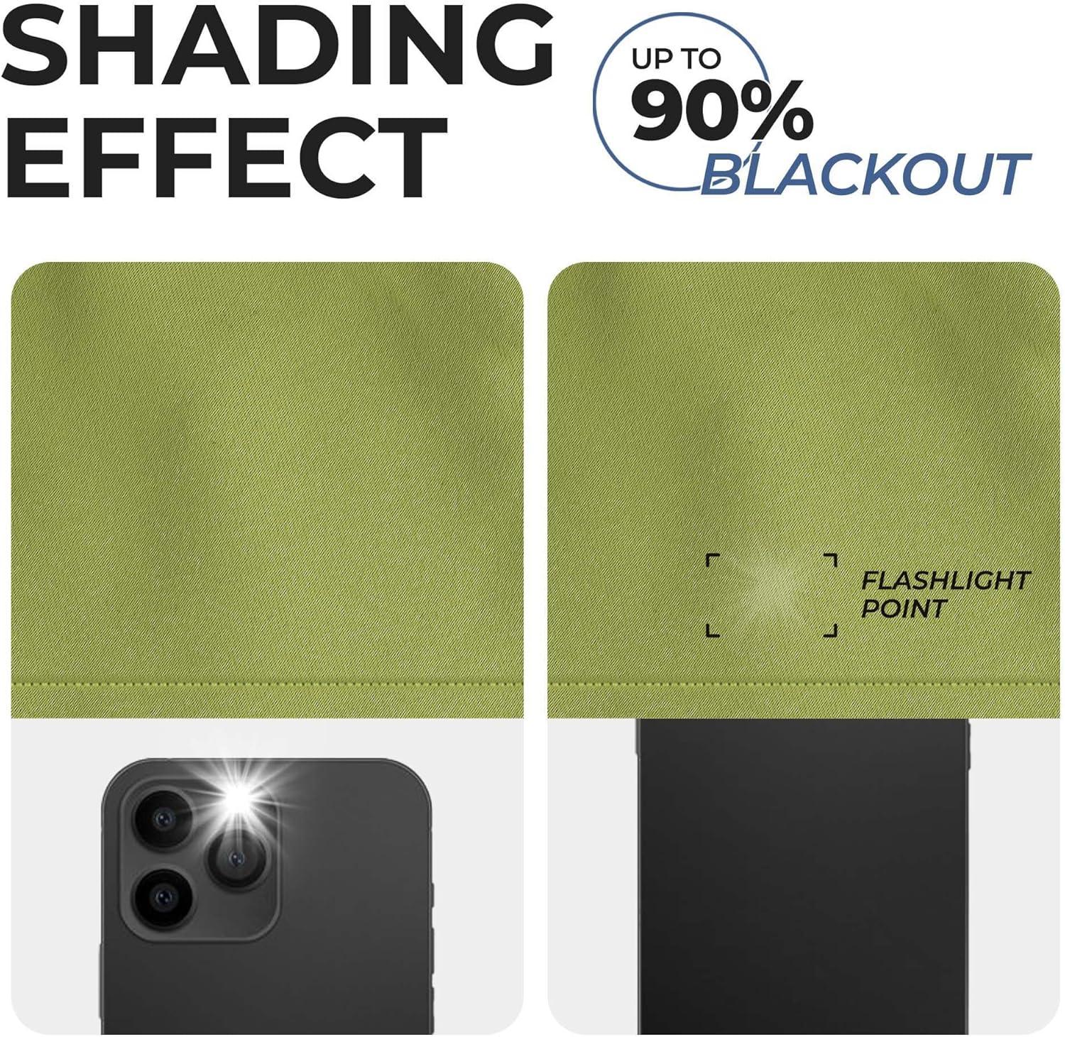 Classic Modern Solid Room Darkening Semi-Blackout Curtains, Grommets, Set of 2, 52"x63", Sage - Blue Nile Mills