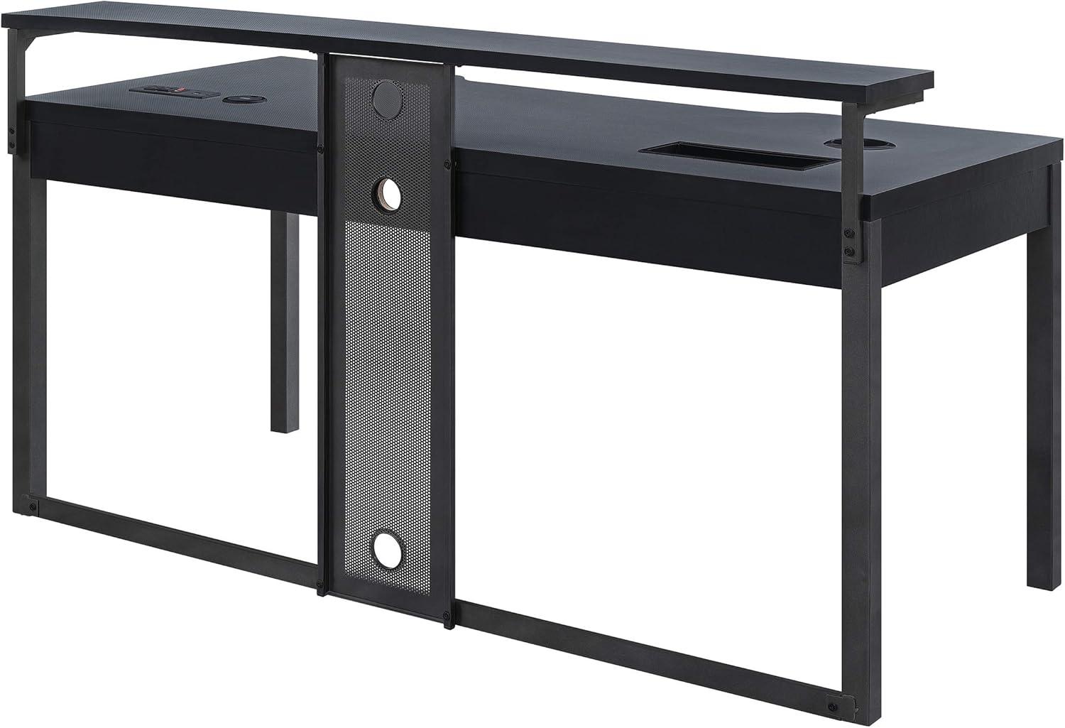 Adaptor 63" Gaming Desk in Black Steel Metal