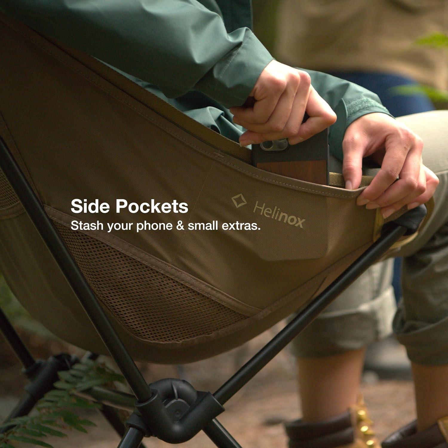 Black and Blue High-Back Lightweight Camping Chair