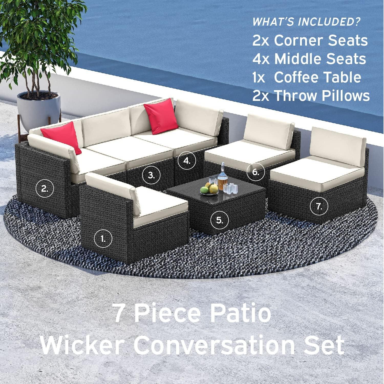 Slunce 6 - Person Outdoor Seating Group with Cushions