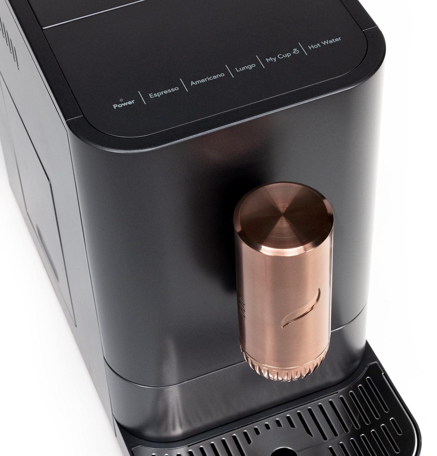 Café Affetto Automatic Espresso Machine | Brew in 90 Seconds | 20 Bar Pump Pressure for Balanced Extraction | Five Adjustable Grind Size Levels | WiFi Connected for Drink Customization | Matte Black