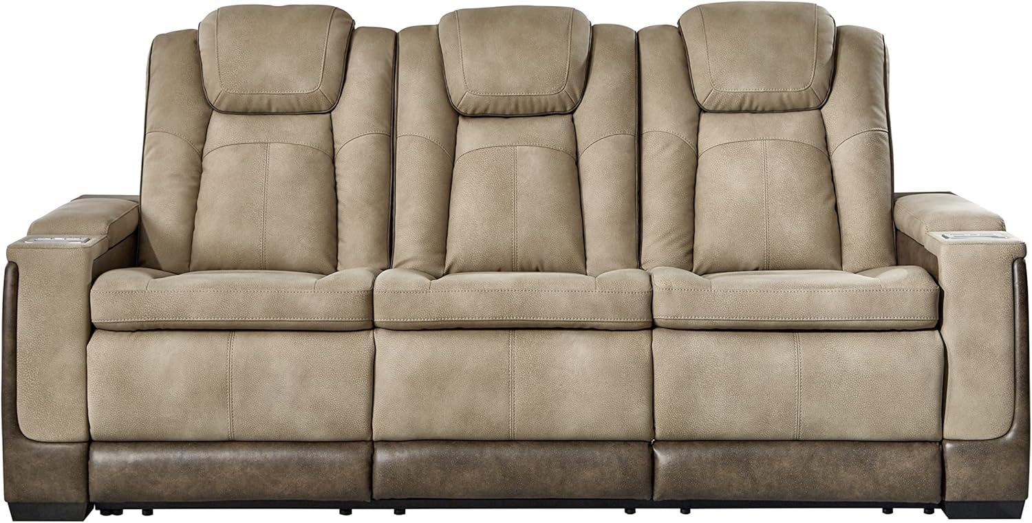 86'' Faux Leather Power Reclining Sofa