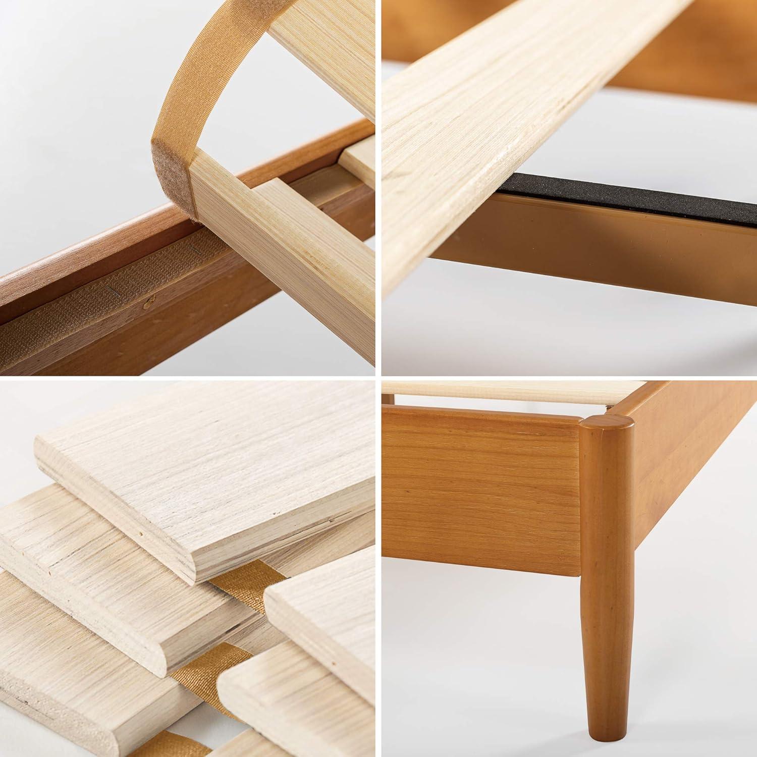 Zinus Allen 35" Mid Century Wood Platform Bed Frame, Twin