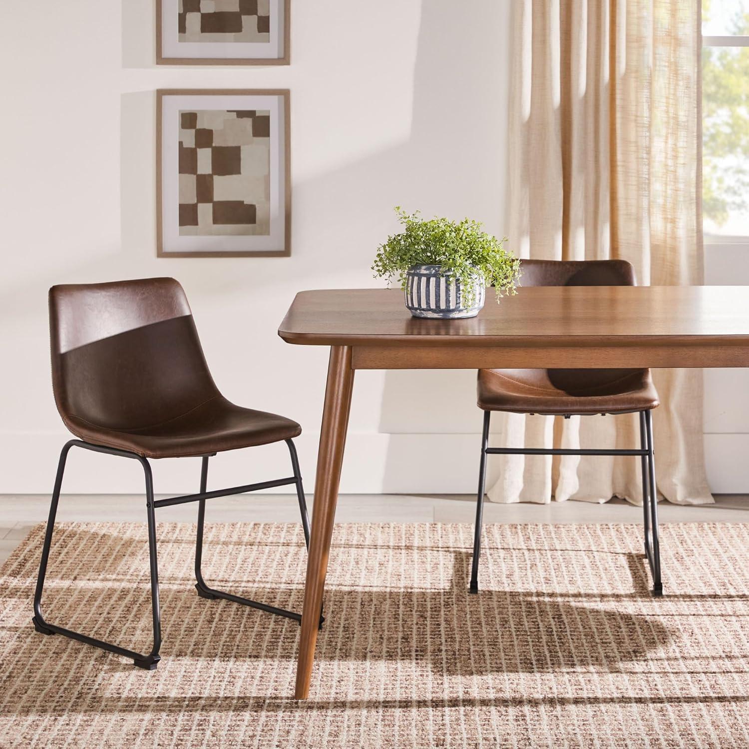 George Oliver Mid-Century 59" Modern Wood Tapered Legs Dining Table,kitchen table,dinning table