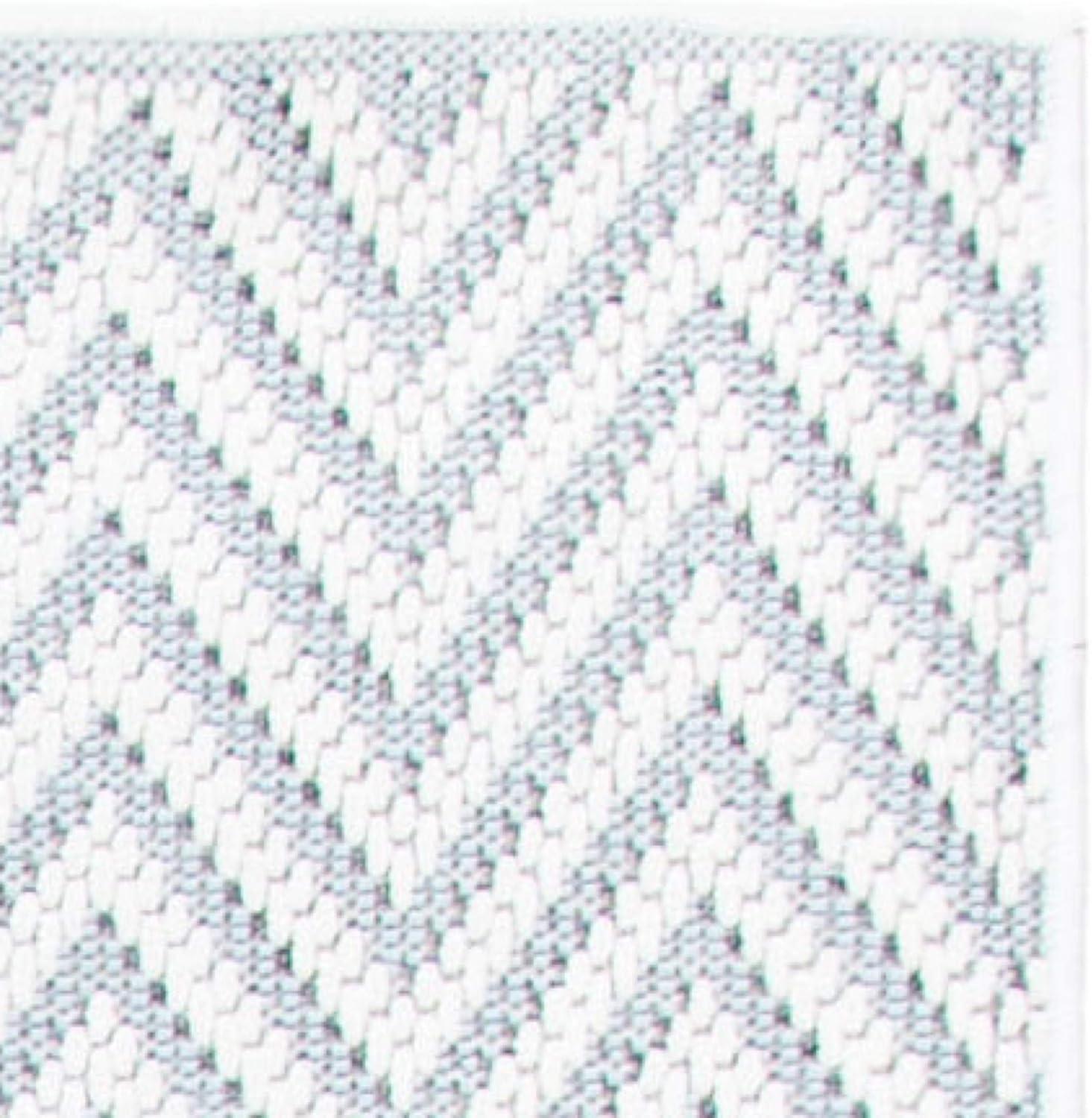 SAFAVIEH Bermuda Amina Geometric Chevron Indoor/Outdoor Area Rug Light Blue/Cream, 9' x 12'