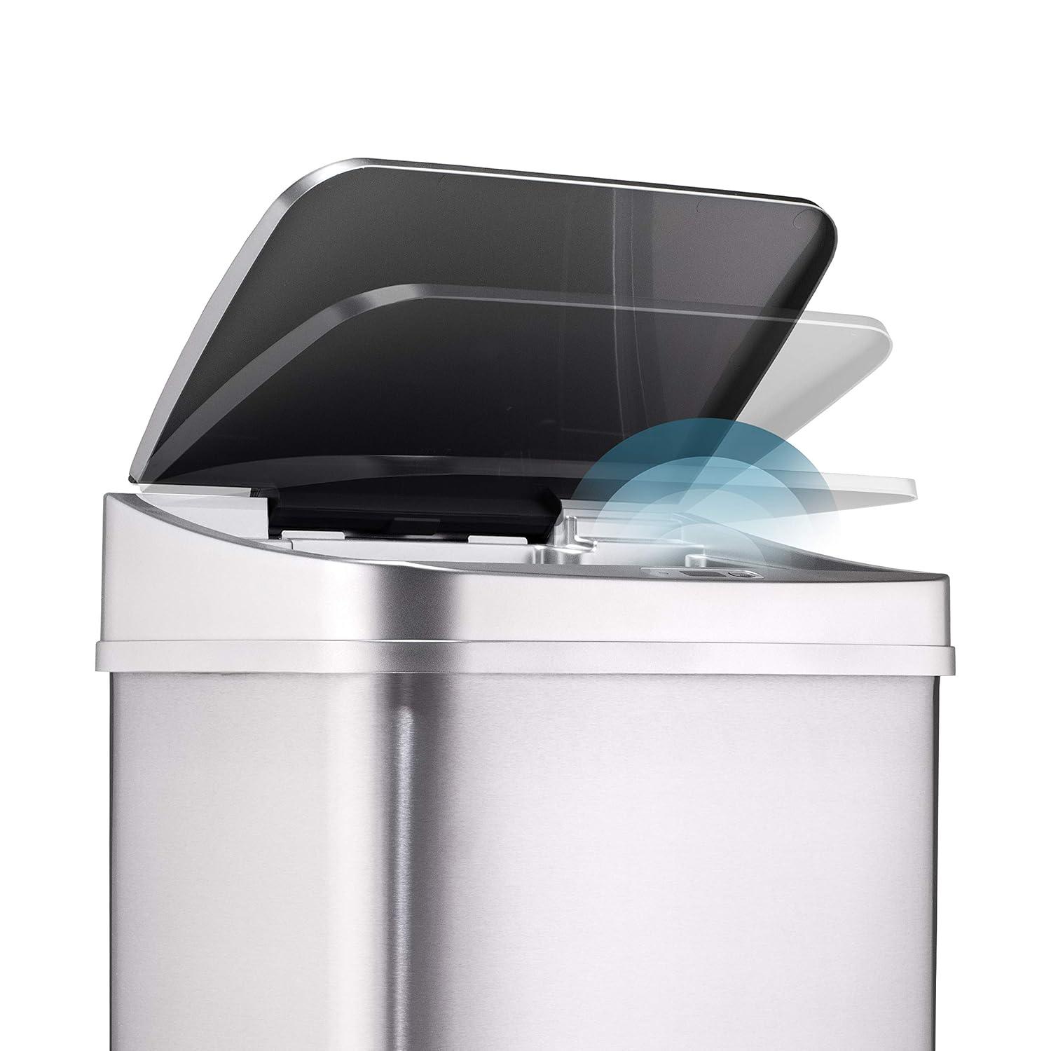 Nine Stars 13.2 Gallon Stainless Steel Motion Sensor Trash Can