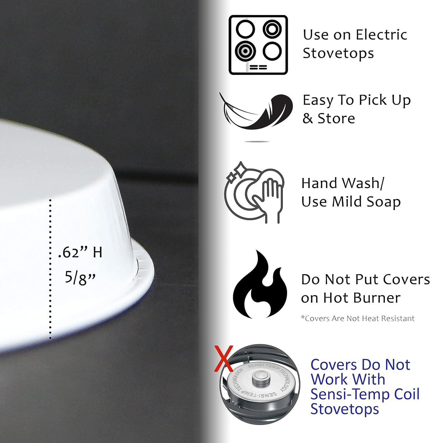 Reston Lloyd 4-Piece Electric Burner Cover Set, Copper