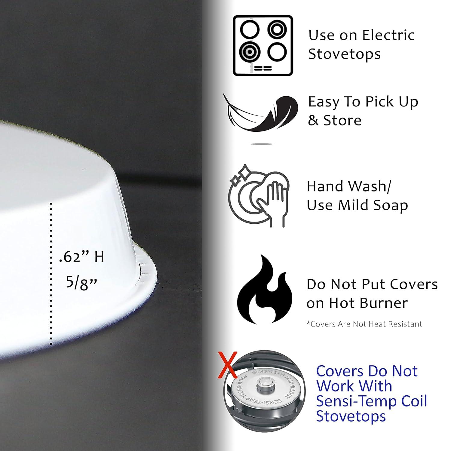 Reston Lloyd 4-Piece Electric Burner Cover Set, Copper