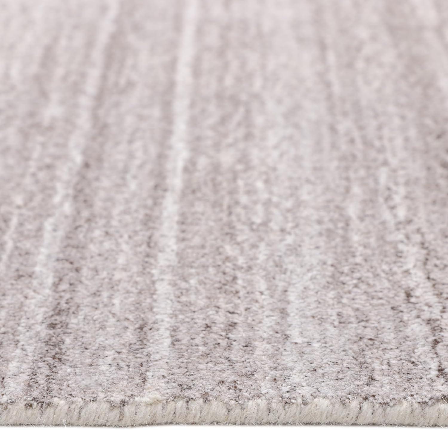 Solo Rugs Halsey Hand Loomed Handmade Indoor Area Rug, 3 ft x 8 ft, Linen