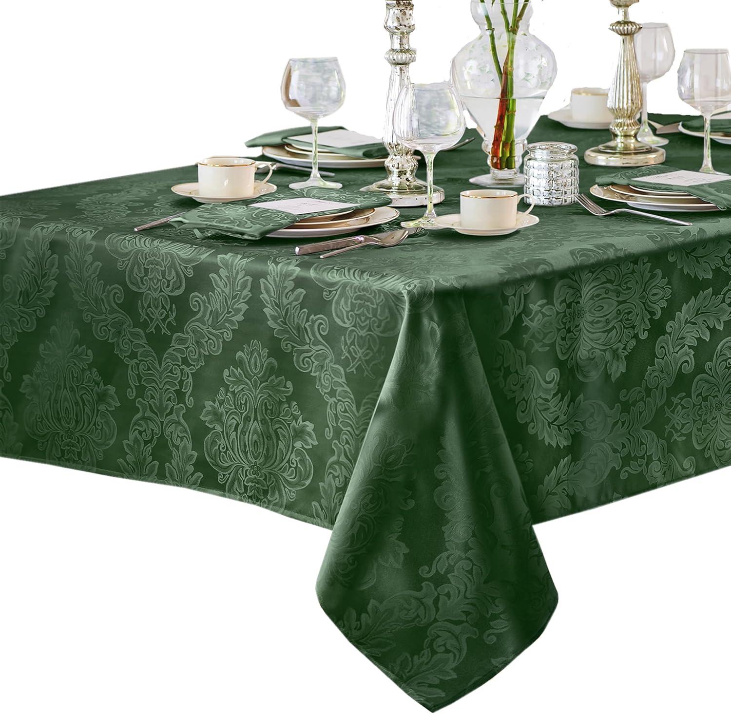 Elrene Barcelona Jacquard Damask Stain Resistant Tablecloth ~ Elrene Home Fashions