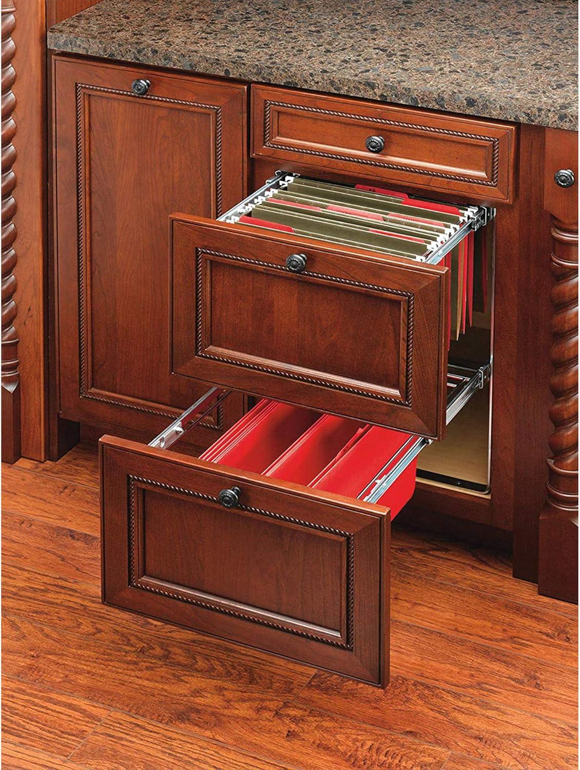 Rev-A-Shelf 2 14.5" Tier Base Cabinet File Drawer Organizer System