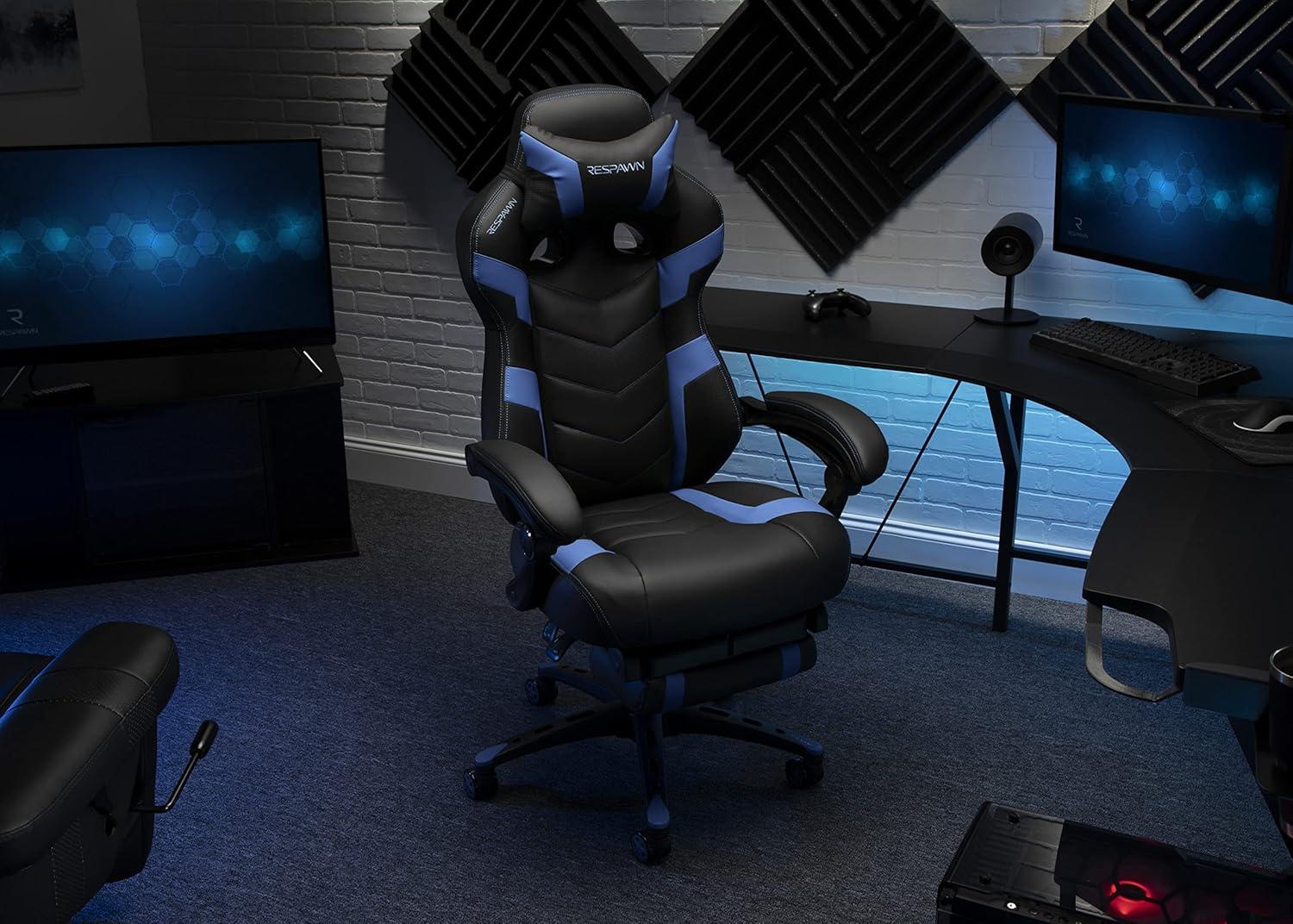 Respawn RESPAWN 110 Pro Gaming Chair - Gaming Chair with Footrest, Reclining Gaming Chair, Video Gaming Computer Desk Chair, Adjustable Desk Chair, Gaming Chairs For Adults With Headrest Pillow