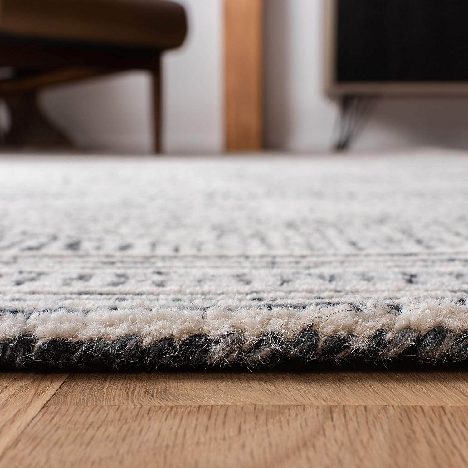 Abstract ABT340 Handmade Indoor Area Rug - Ivory/Chocolate - 8'x10' - Safavieh