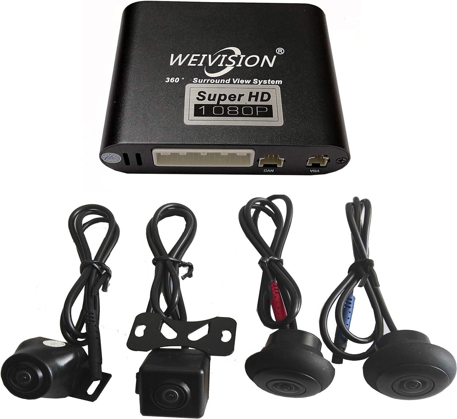 Super Hd 1080P Car 360 Degree Bird View Surround System DVR Record Backup Camera Parking Monitoring with HD Sensor