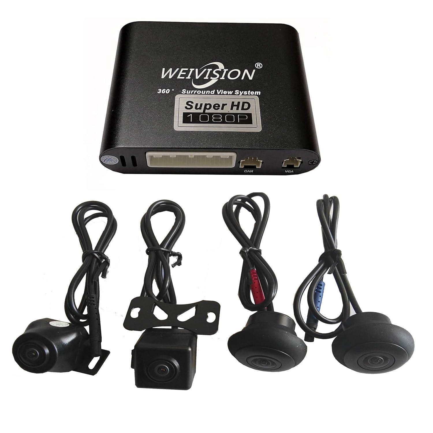 Super Hd 1080P Car 360 Degree Bird View Surround System DVR Record Backup Camera Parking Monitoring with HD Sensor