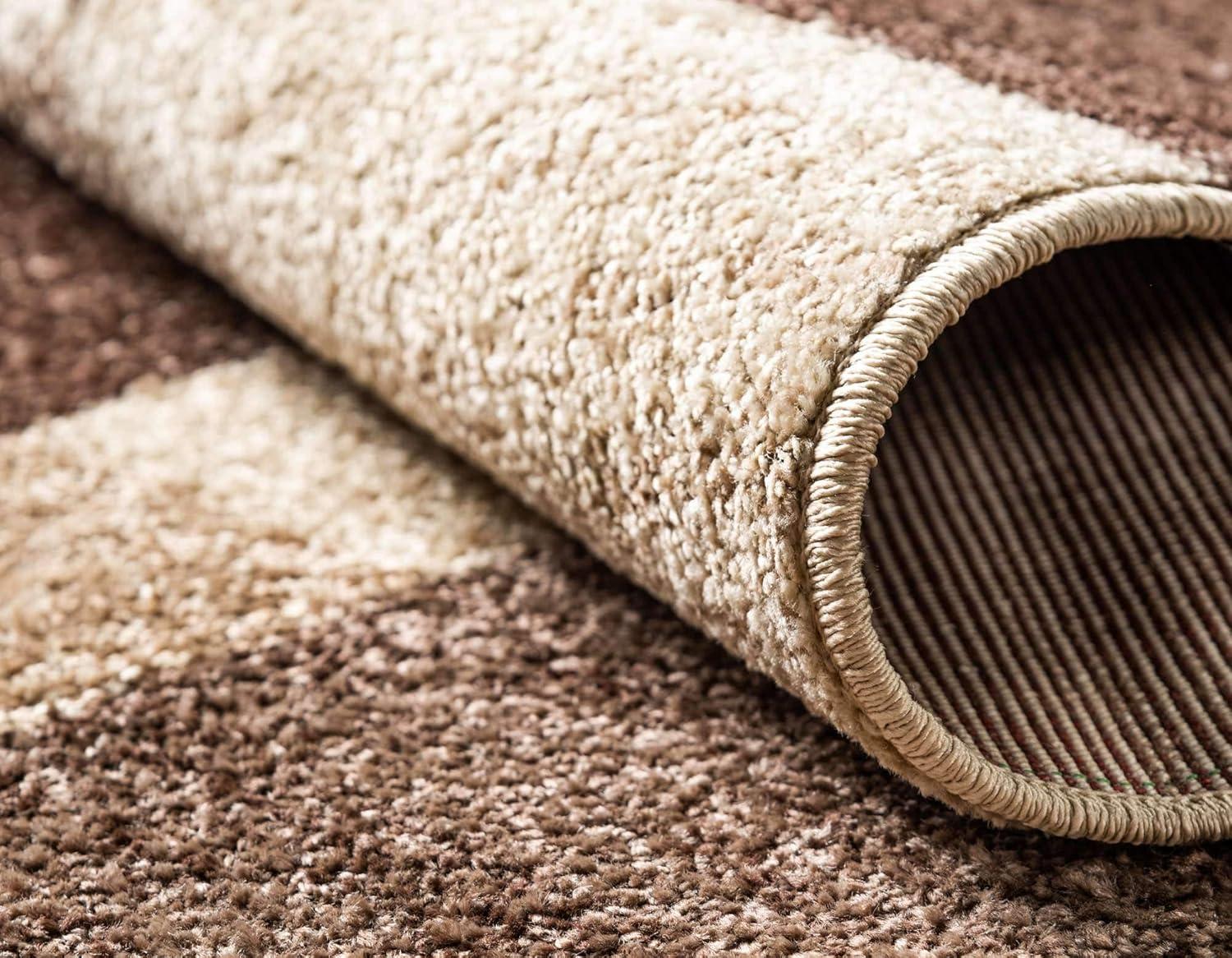 Unique Loom Autumn Collection Area Rug - Providence (9'  x 12' Rectangle Light Brown/Brown)