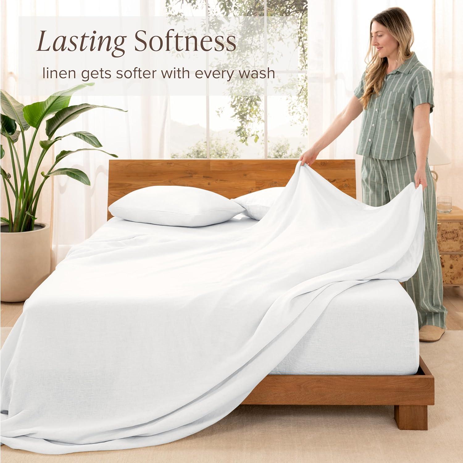 Bare Home 100% Linen Sheet Set