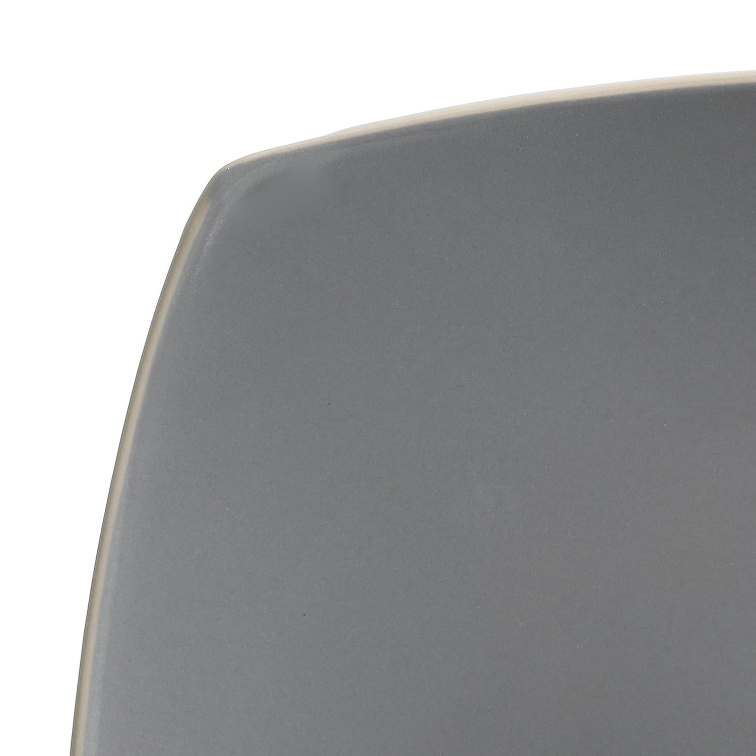 Gibson Soho Lounge Square 16-Piece Matte Stoneware Dinnerware Set Matte Grey
