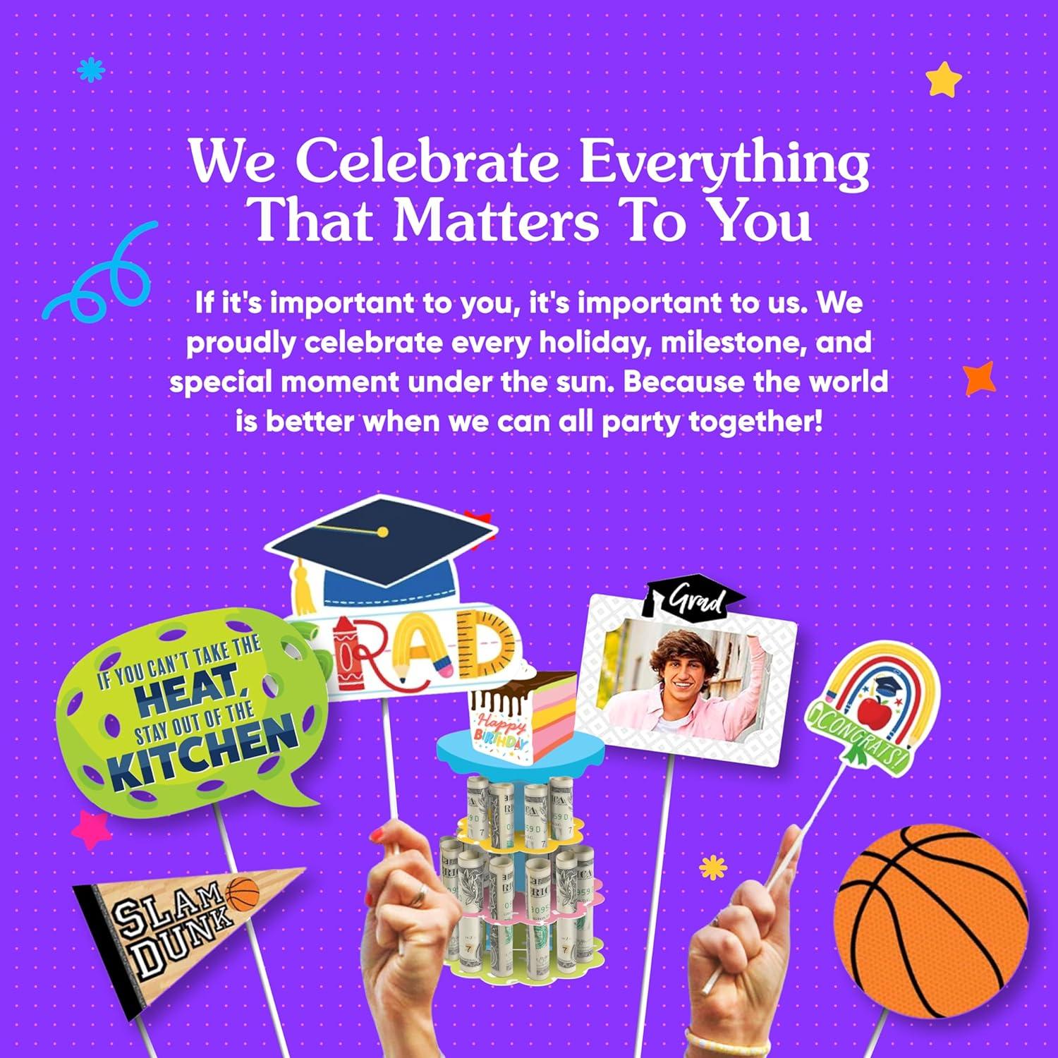 Big Dot of Happiness Funny Colorful Family Reunion - Family Gathering Party Photo Booth Props Kit - 10 Piece