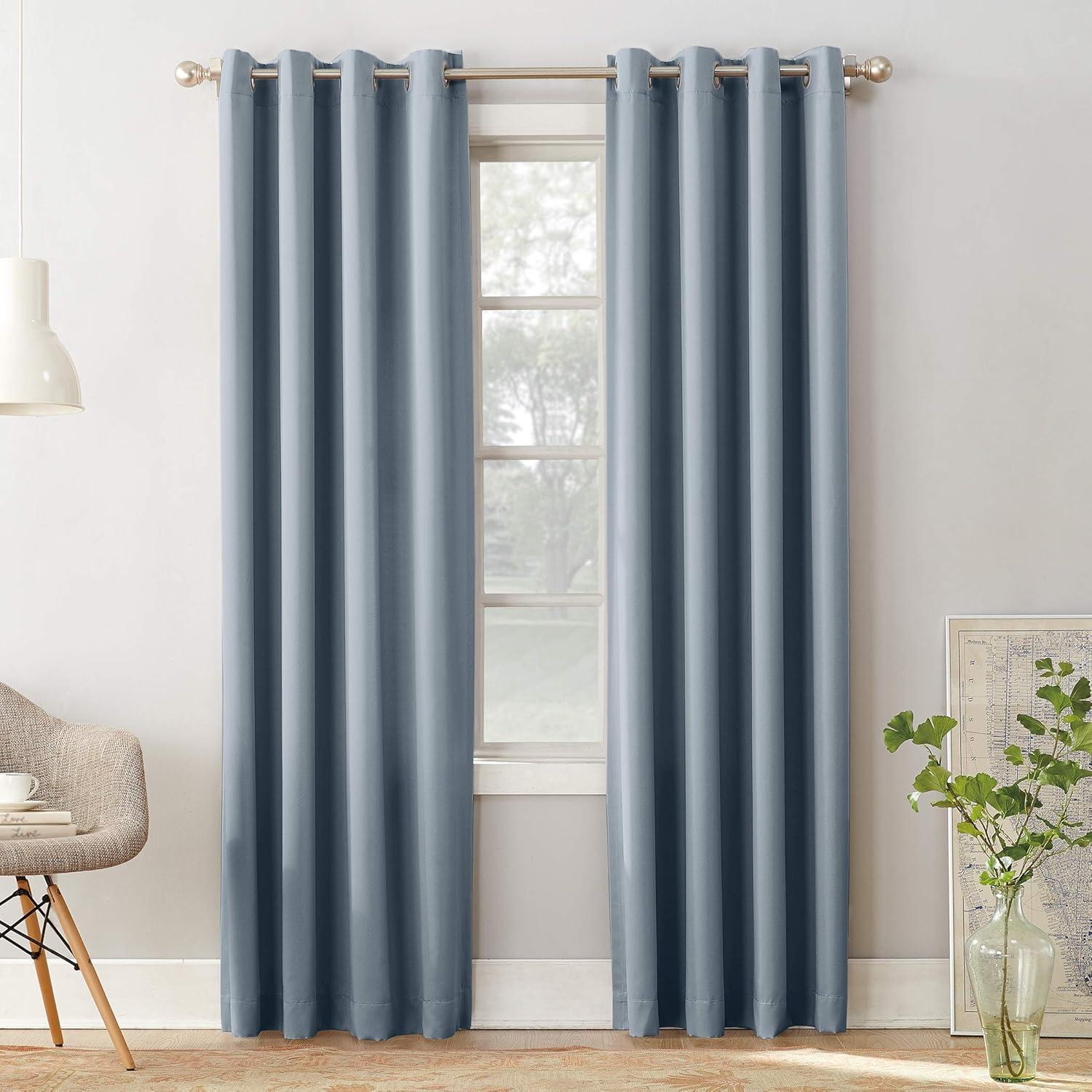 Sun Zero Room Darkening Seymour Grommet Curtain Panel