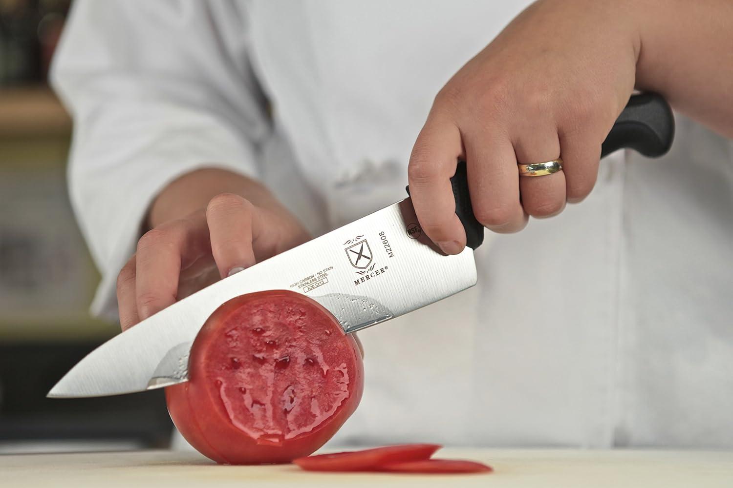 Mercer Culinary Millennia 8" Steel Chef's Knife, Black