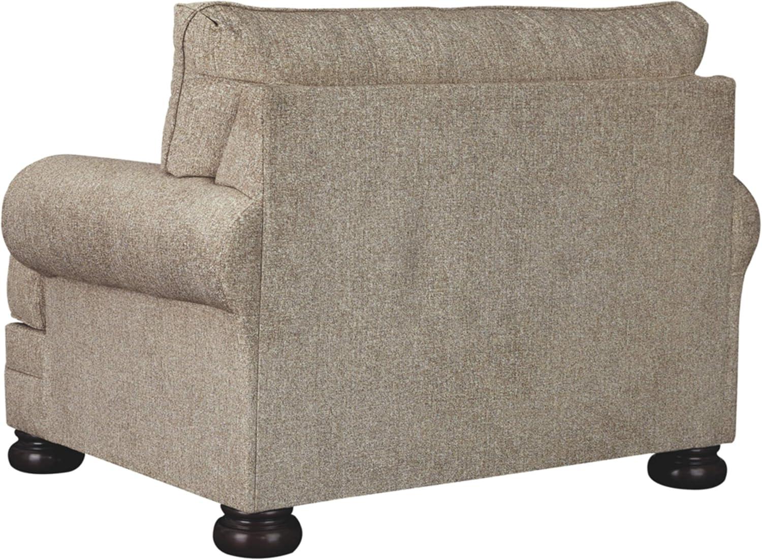 Kananwood Light Brown Chenille Oversized Chair and a Half