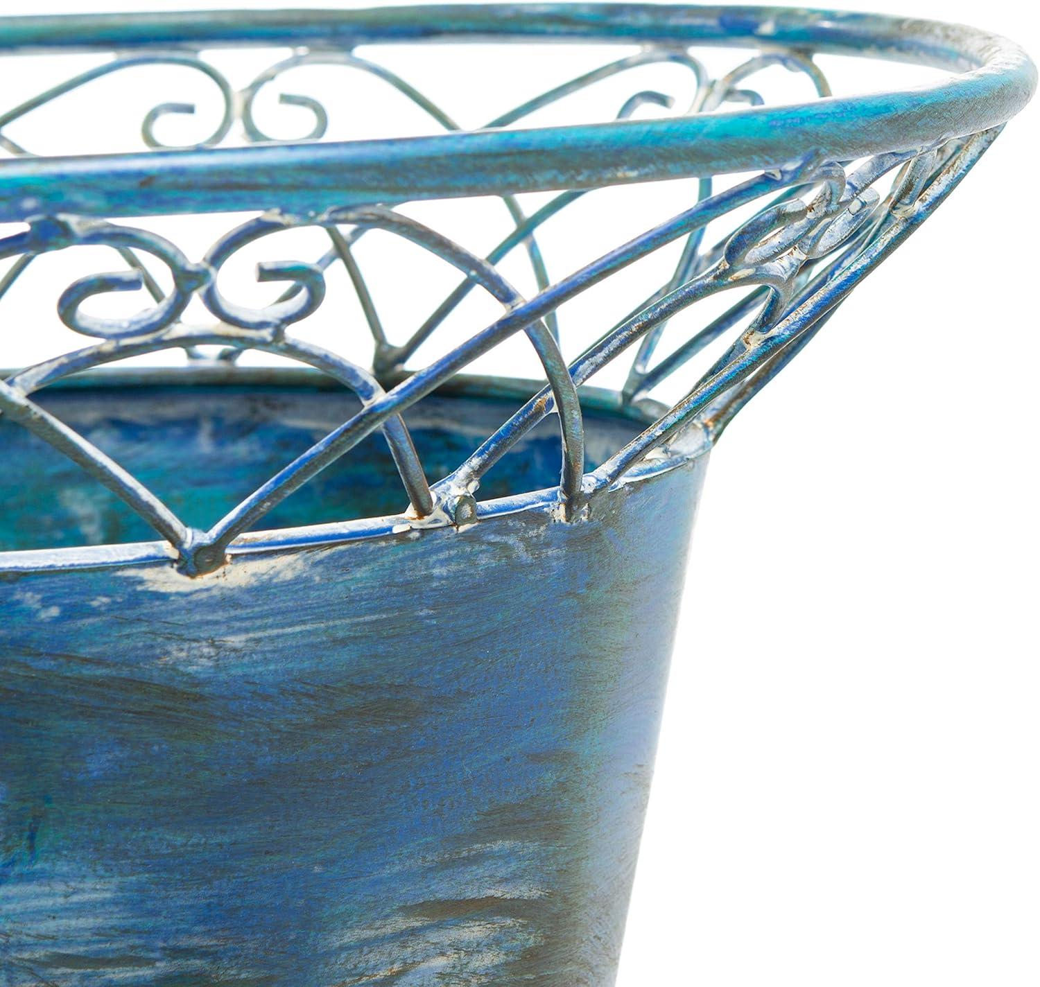 Safavieh Hendrick Outdoor Patio Planters - Antique Blue