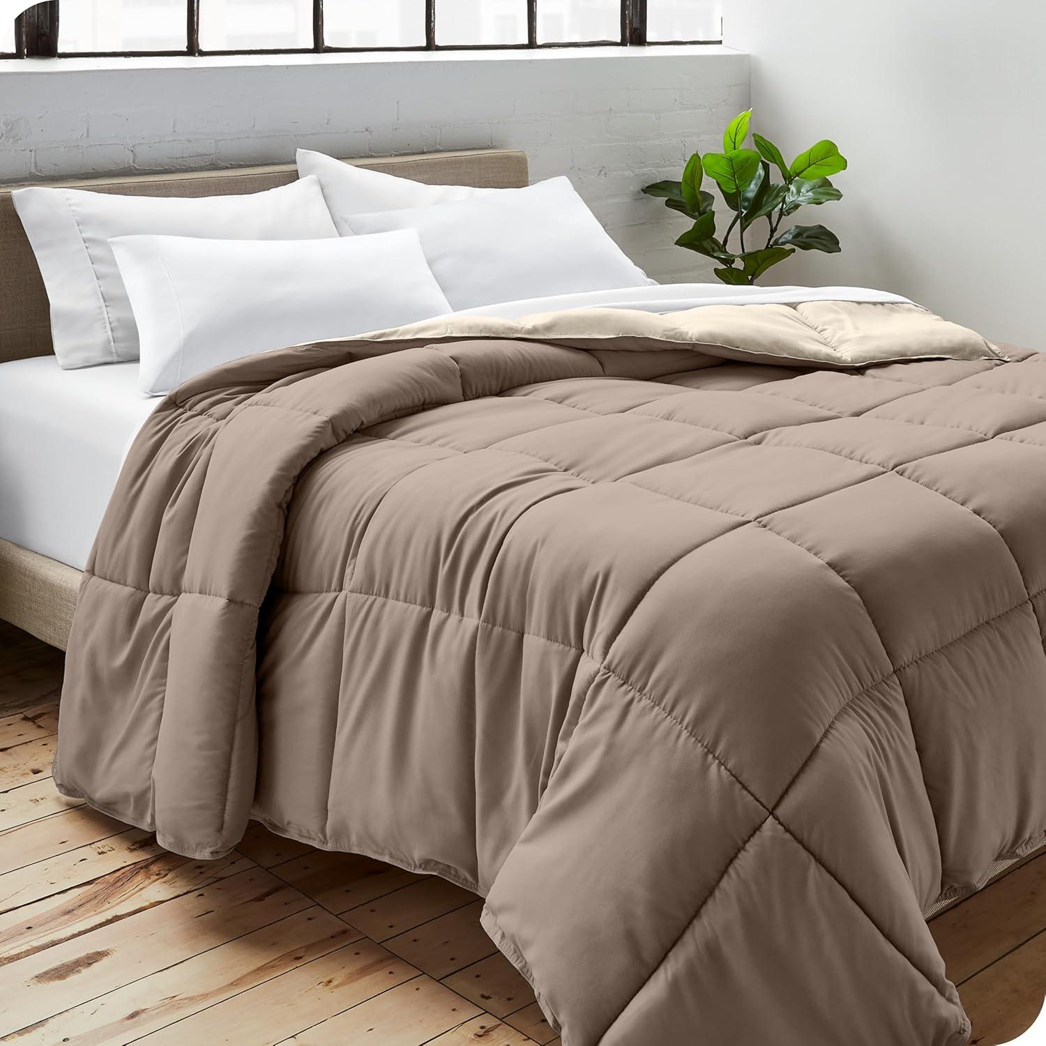 Bare Home Premium Ultra Soft Modern & Contemporary Box Stitch Comforter