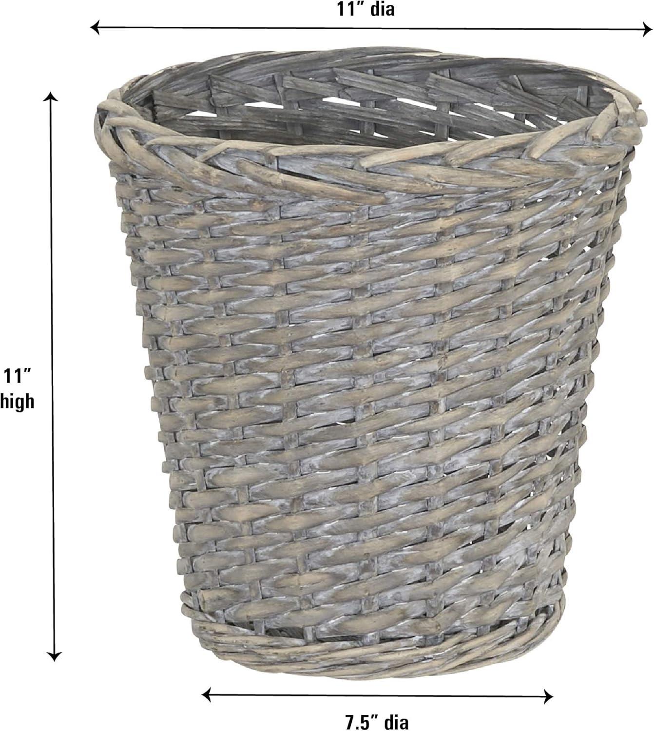 Willow Wicker Open Waste Basket