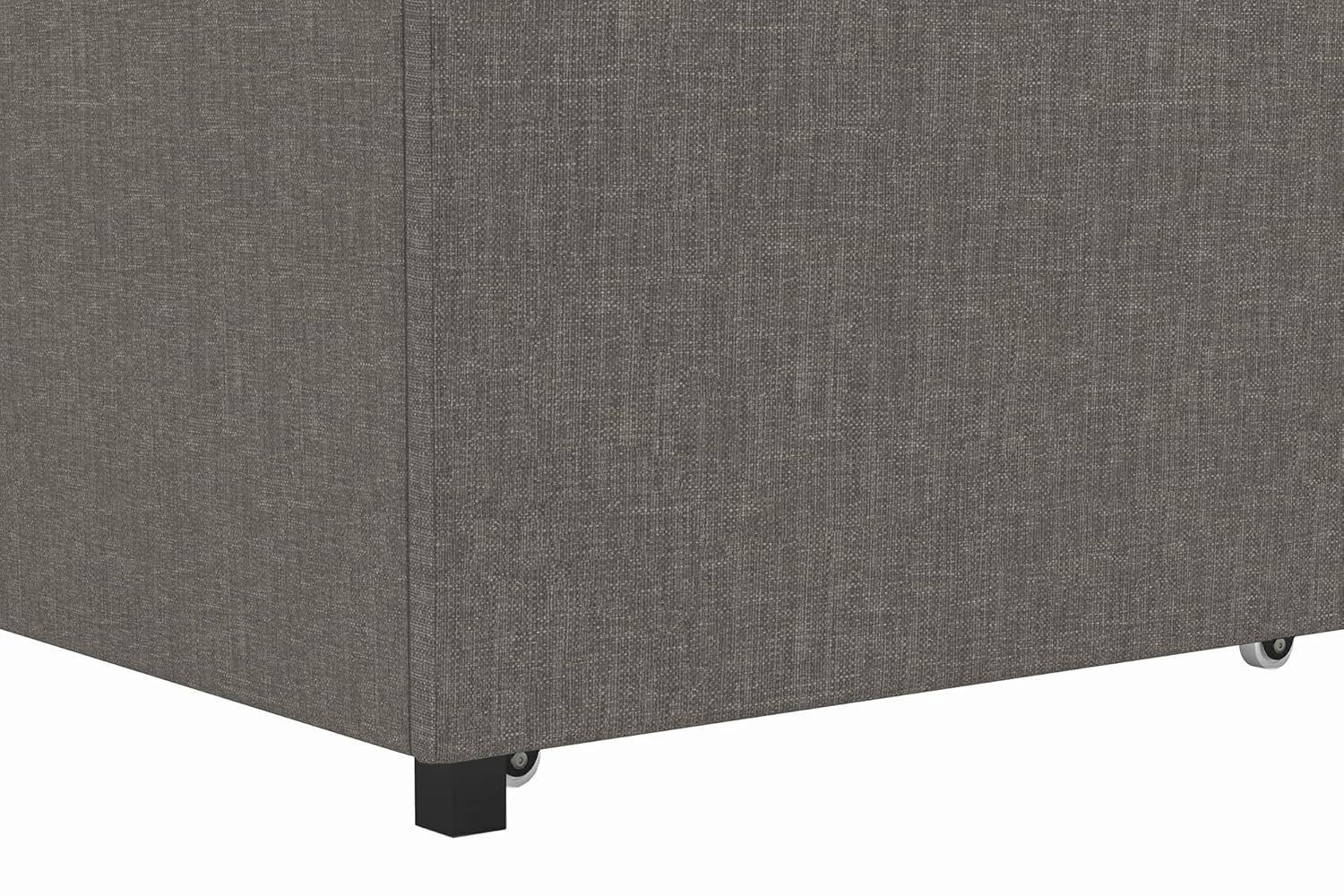 DHP Maven Platform Bed with Storage, Full, Gray Linen