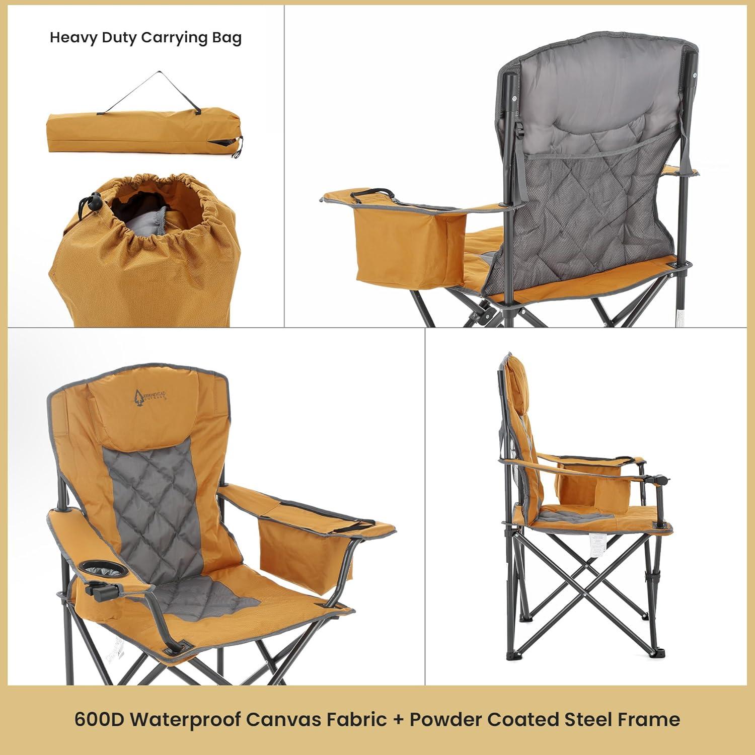 Folding Camping Chair with Cushions