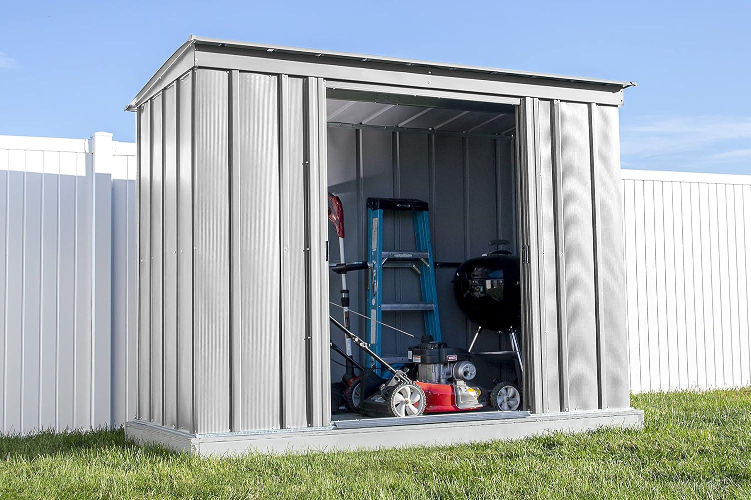 Arrow 8 ft. W x 4 ft. D Galvanized Steel Vertical Storage Shed