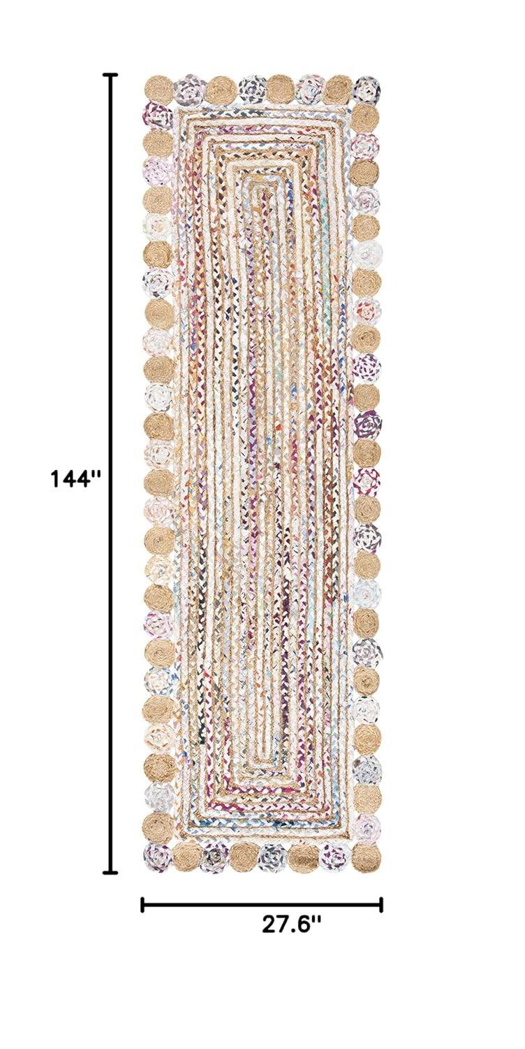 Cape Cod CAP201 Woven Indoor Runner Rug - Beige/Multi - 2'3"x12' - Safavieh