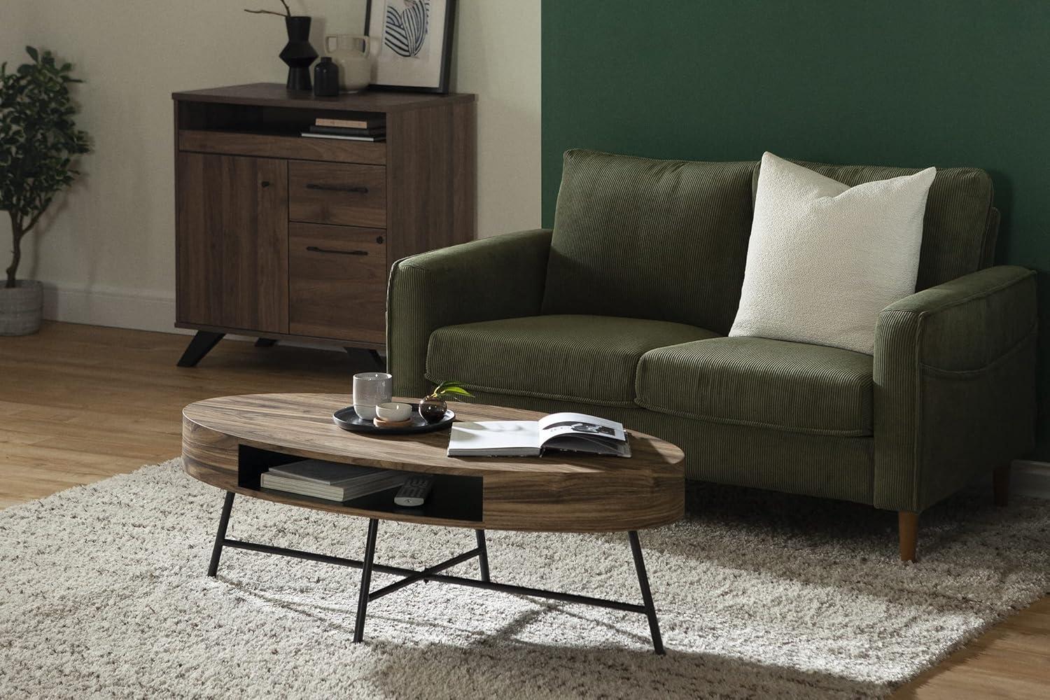South Shore Mezzy Oval Coffee Table Natural Acacia & Reviews | Wayfair