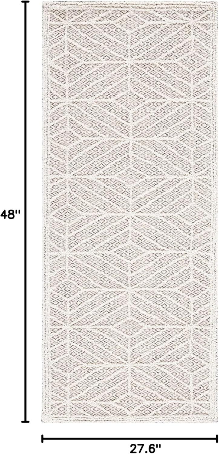 Trace TRC212 Hand Tufted Accent Rug - Ivory/Black - 2'3"x4' - Safavieh.