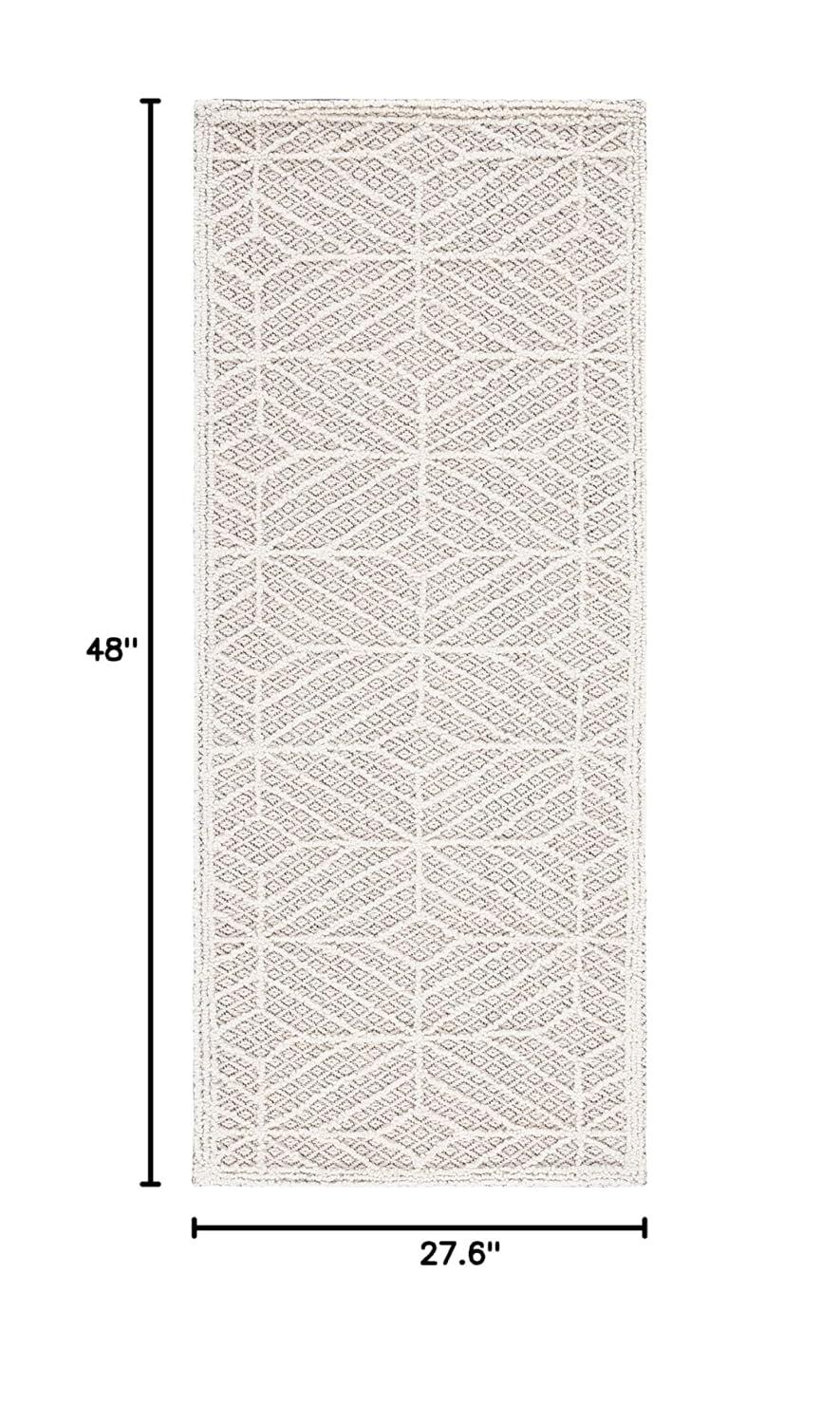 Trace TRC212 Hand Tufted Accent Rug - Ivory/Black - 2'3"x4' - Safavieh.