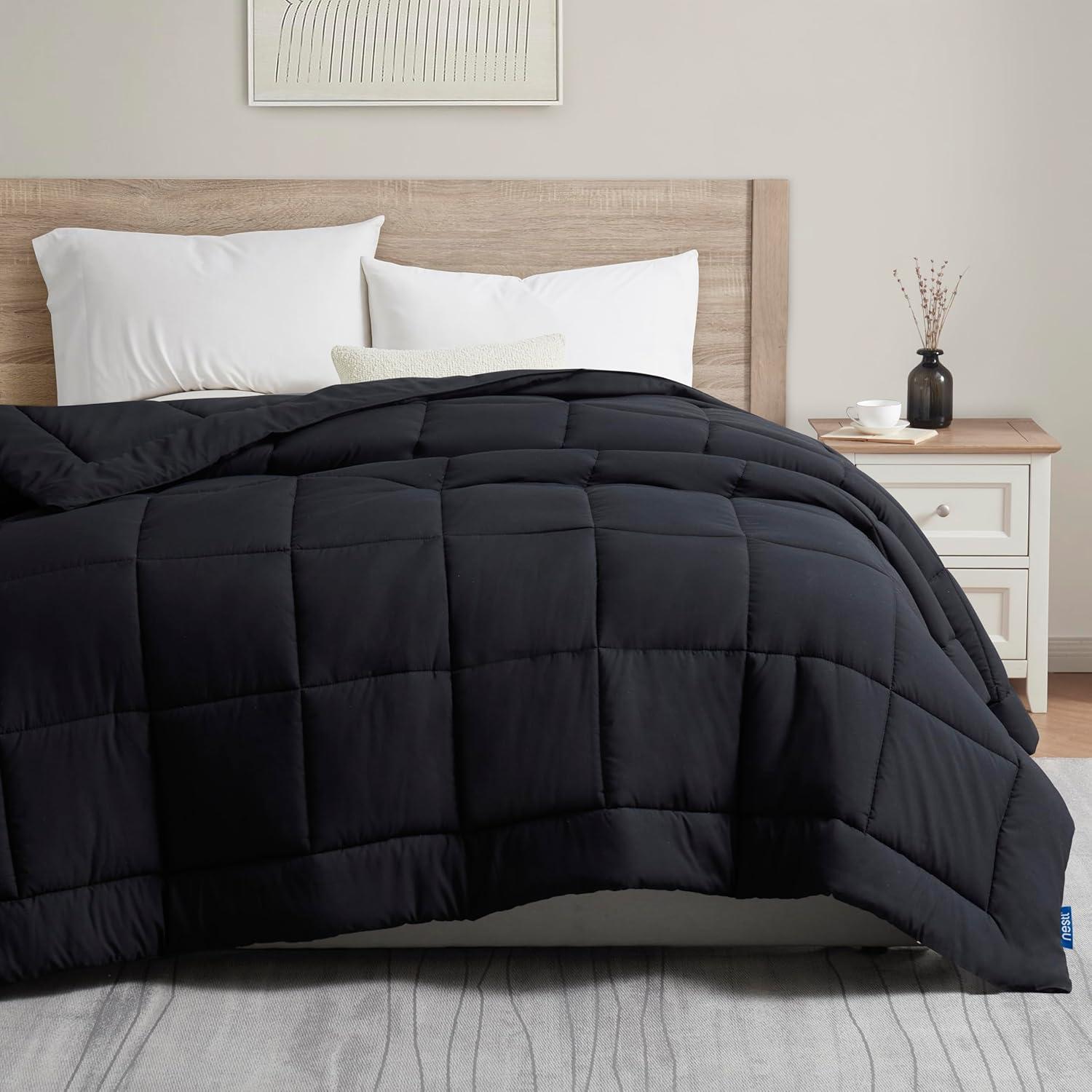 Nestl All Season Solid Lightweight Down Alternative Reversible Comforter