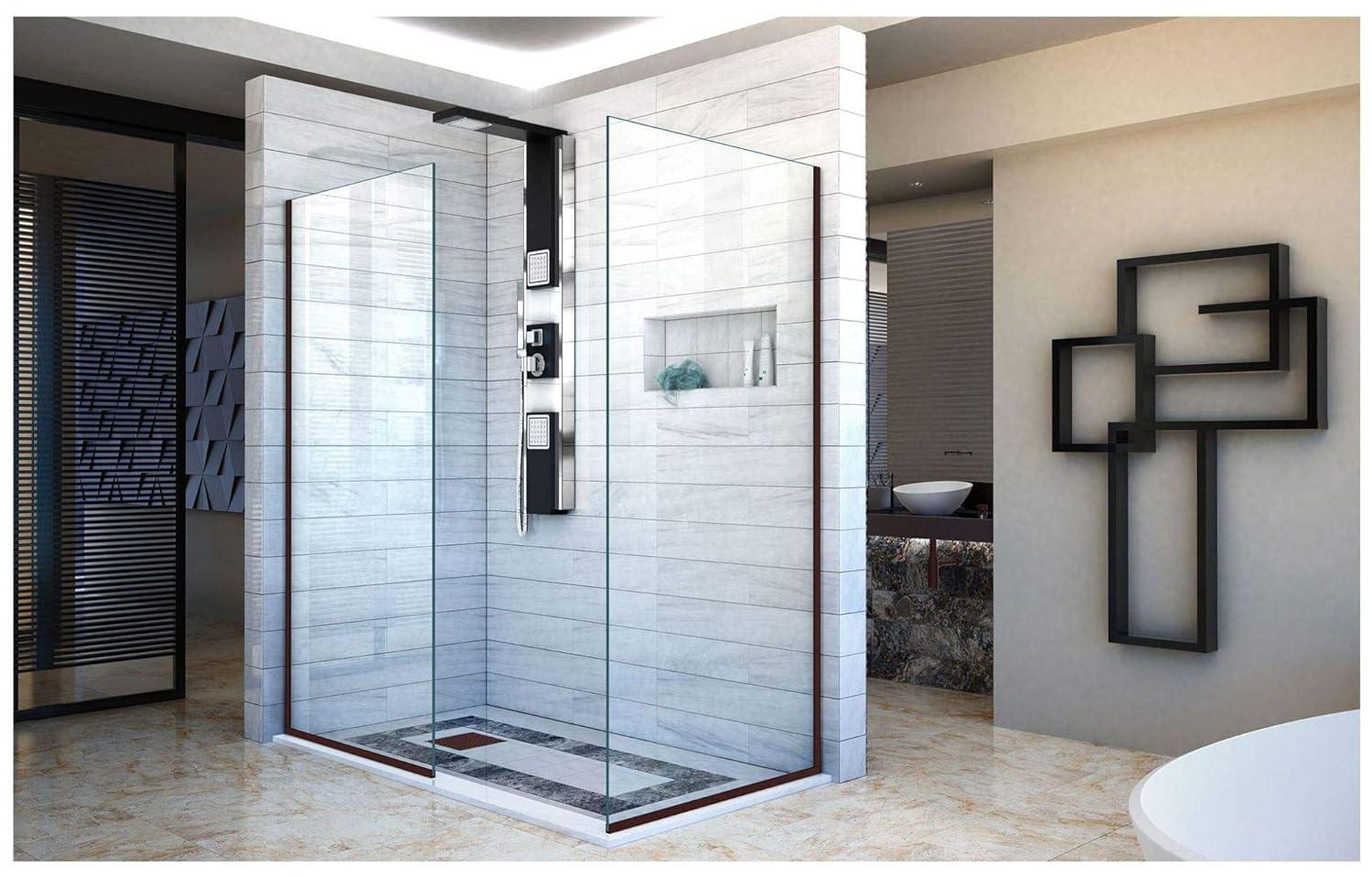 Linea 30"W x 72"H Frameless Fixed Glass Panel