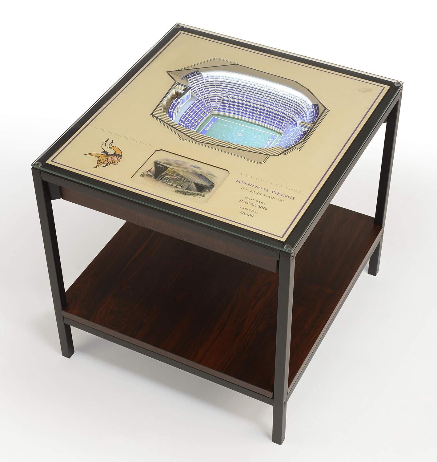 NFL Minnesota Vikings 25-Layer StadiumViews Lighted End Table