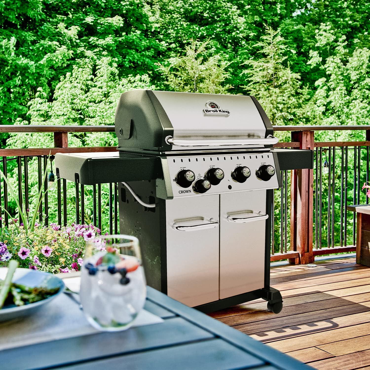 Broil King 4 - Burner Countertop Gas Grill with Side Burner and Cabinet