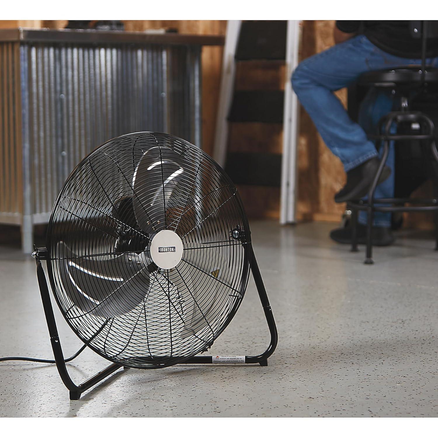 Ironton High-Velocity Indoor Floor Fan, 20in., 3600 CFM, 120 Volts