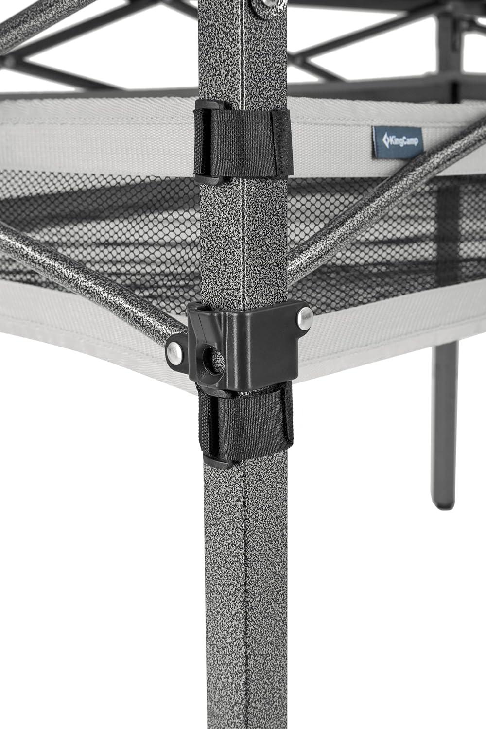 Compact Aluminum Folding Camping Table with Mesh Storage