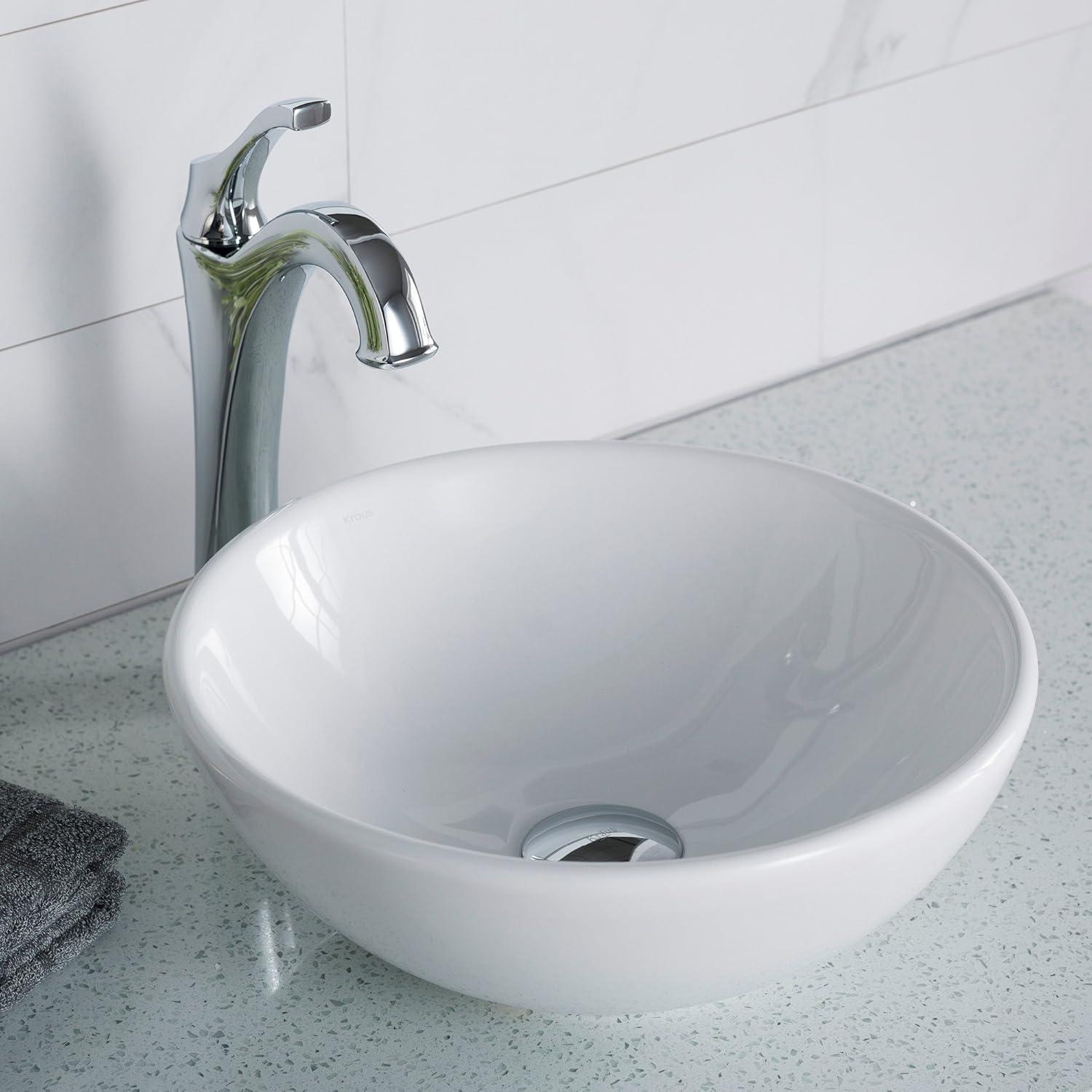 KRAUS Elavo™ Thin Ceramics Vessel Bathroom Sink